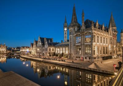 Belgium city by night